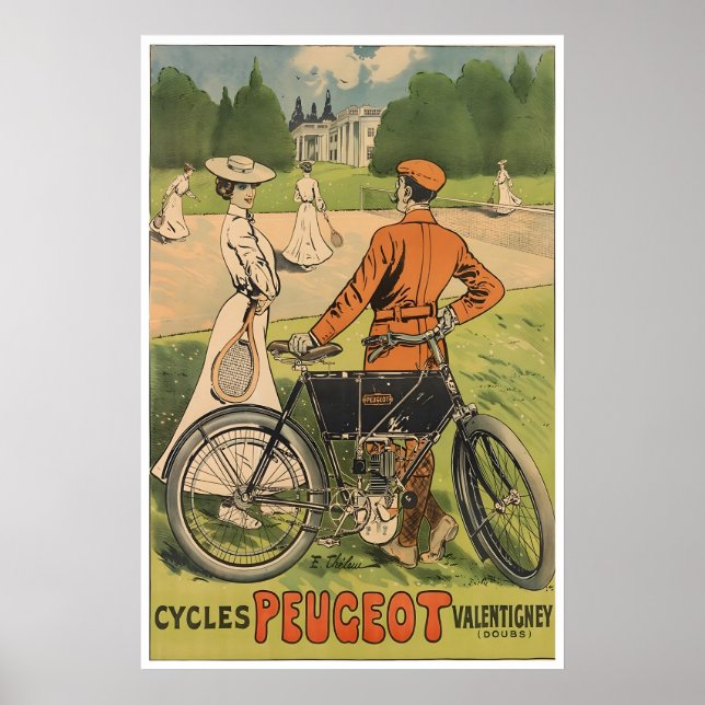Affiche de vélo d'art de cyclisme de vélo Impressi (Devant)