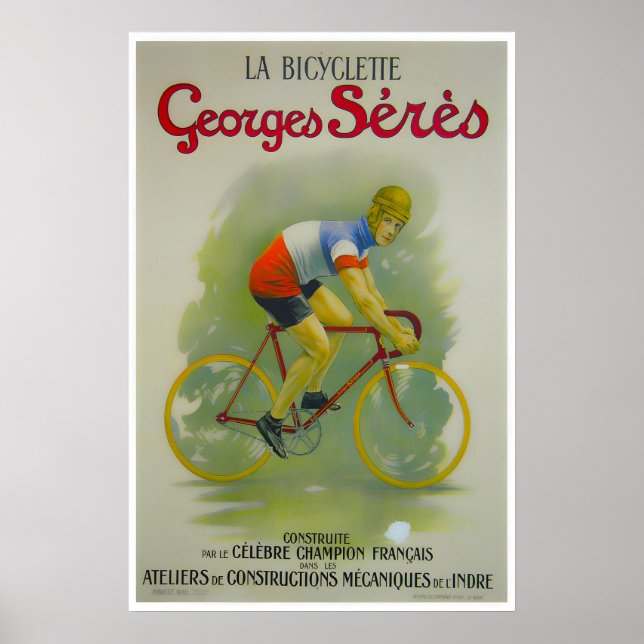 Affiche de vélo français Art de cyclisme Impressio (Devant)