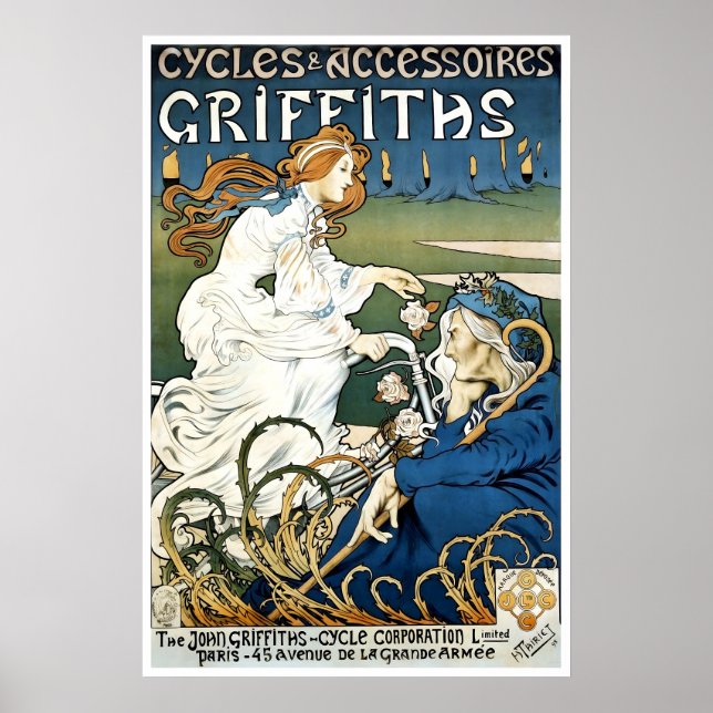 Affiche de vélo Griffiths Cyclisme Impression Art  (Devant)