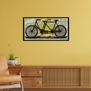Affiche de vélo tandem vintage / Bicyclette pour d