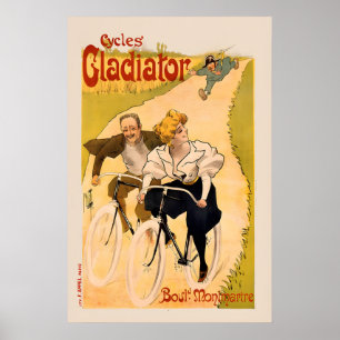 Affiche de vélo vintage Cycles Gladiator