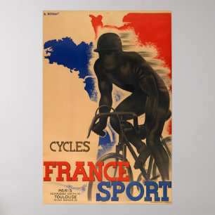 Affiche de vélo vintage France-Sport