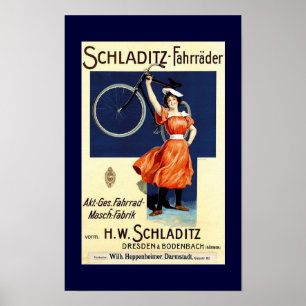 Affiche de vélo Vintage Schladitz-Fahräder