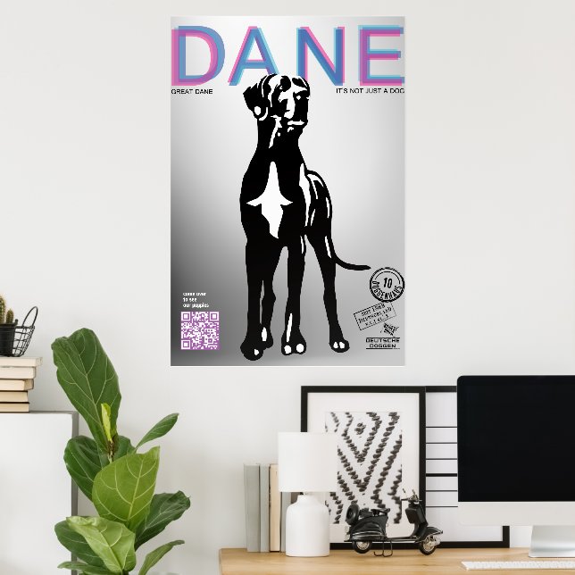 Affiche de vente de chiot Dogue Allemand (Bureau à domicile)