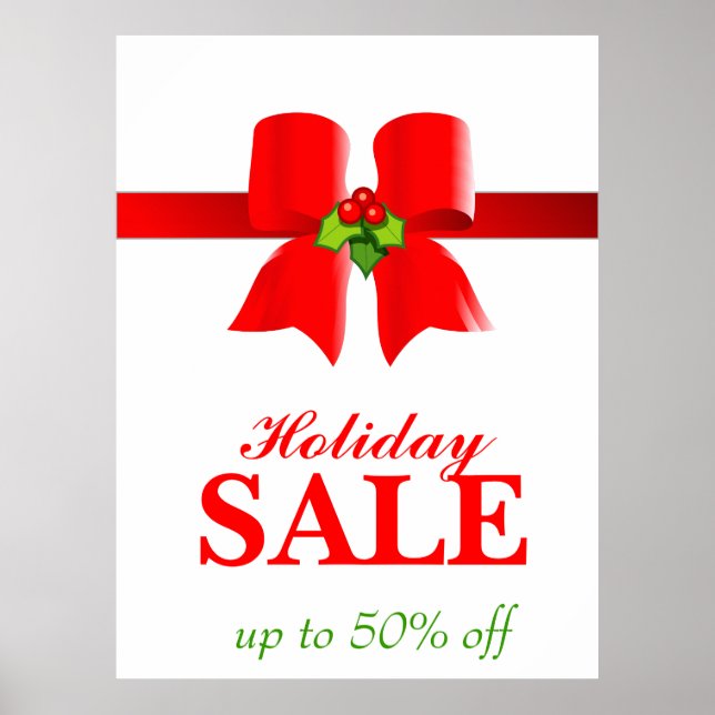 Affiche de vente de Noël Vacances Boue cadeau Roug (Devant)
