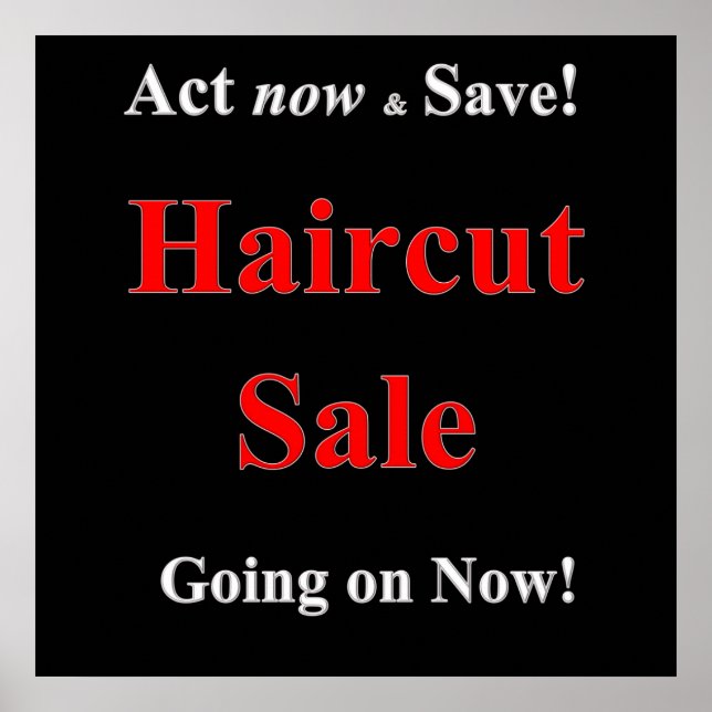 Affiche de vente pour coupe de cheveux Matte Act N (Devant)