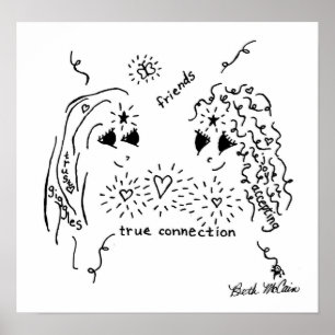 Affiche de "véritable connexion" d'amitié