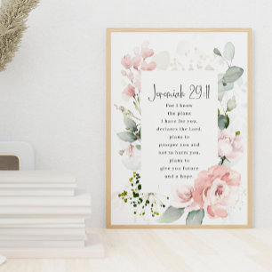 Affiche de verset biblique Jérémie 29:11
