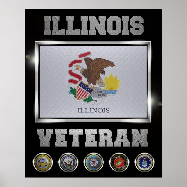 Affiche de vétéran de l'Illinois (Devant)