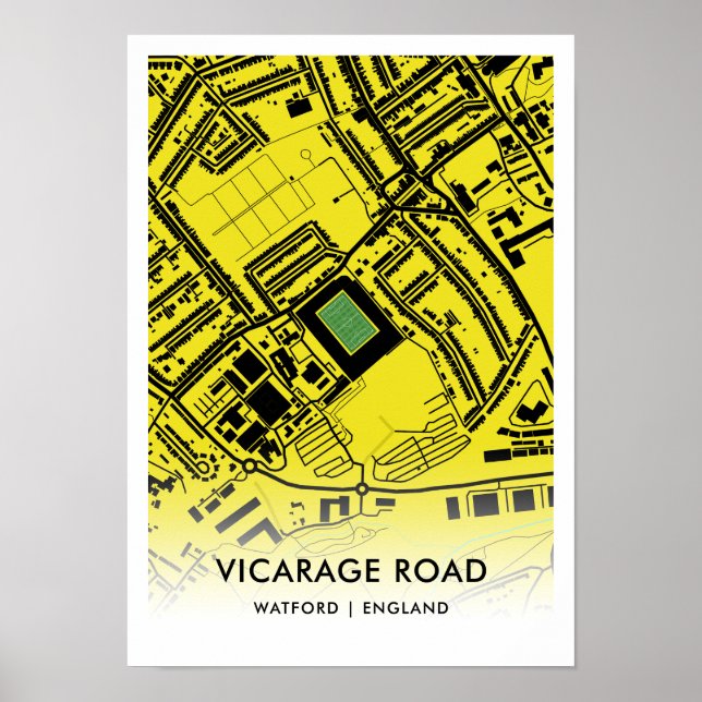 Affiche de Vicarage Road – Domicile du Watford FC, (Devant)
