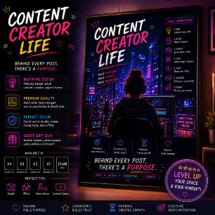 Affiche de vie de créateur de contenu