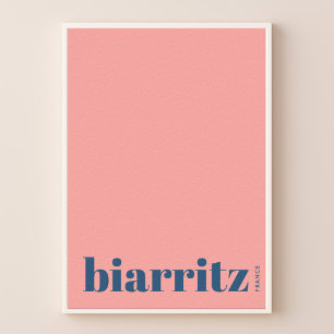 Affiche de ville moderne Biarritz France