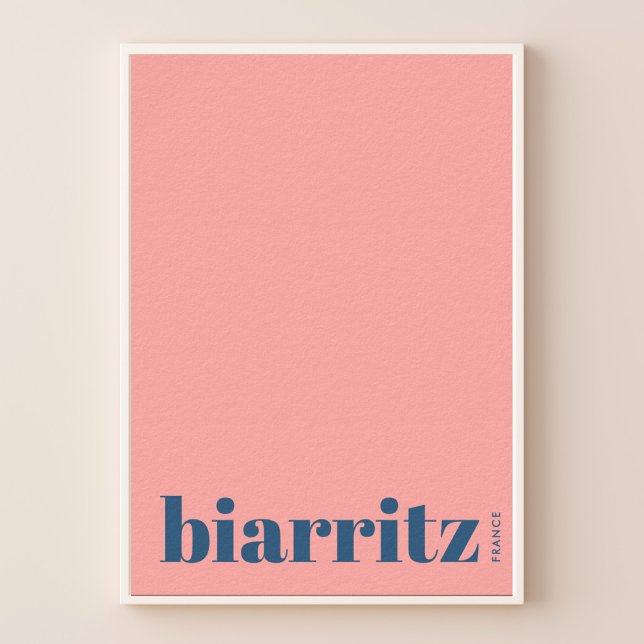 Affiche de ville moderne Biarritz France (Créateur téléchargé)