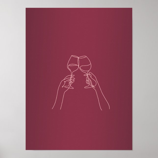 Affiche de vin Cheers (Devant)