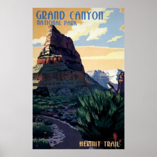 Affiche de Vintage voyage de canyon grand de parc