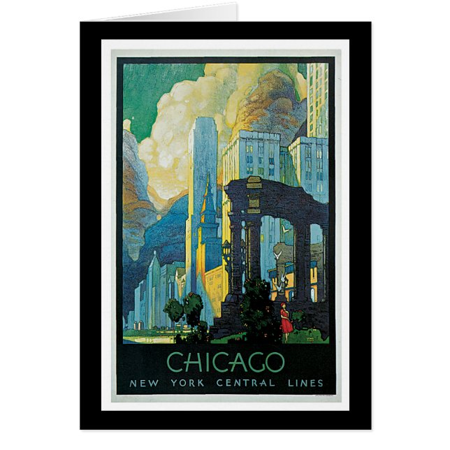 Affiche de Vintage voyage de "Chicago" (Devant)