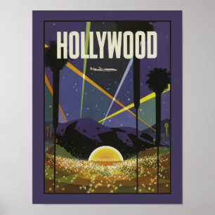 Affiche de Vintage voyage de Hollywood Los Angeles