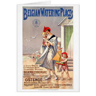 Affiche de Vintage voyage de la Belgique Ostende