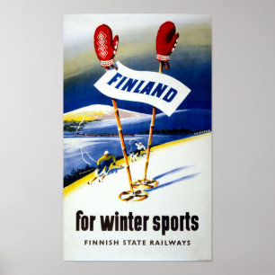 Affiche de Vintage voyage de la Finlande