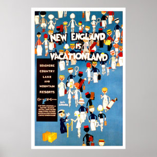 Affiche de Vintage voyage de la Nouvelle