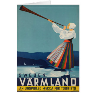 Affiche de Vintage voyage de la Suède Varmland