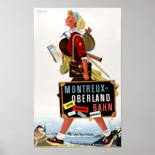 Affiche de Vintage voyage de la Suisse
