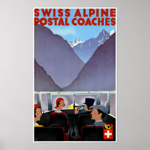 Affiche de Vintage voyage de la Suisse
