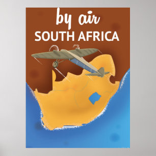 Affiche de Vintage voyage de l'Afrique du Sud