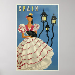 Affiche de Vintage voyage de l'Espagne