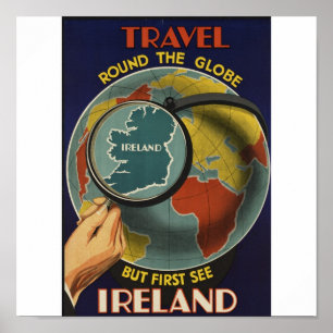 Affiche de Vintage voyage de l'Irlande