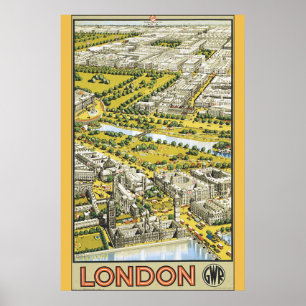 Affiche de Vintage voyage de Londres