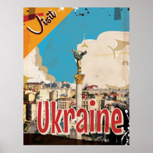 Affiche de Vintage voyage de l'Ukraine