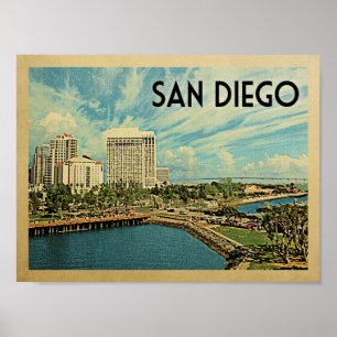 Affiche de Vintage voyage de San Diego