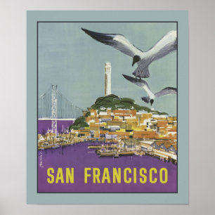Affiche de Vintage voyage de San Francisco