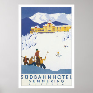 Affiche de Vintage voyage de Semmering d'hôtel de