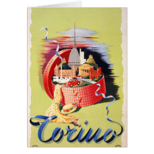 Affiche de Vintage voyage de Torino Turin Italie