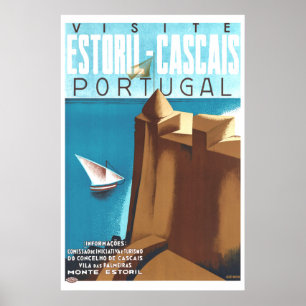 Affiche de Vintage voyage d'Estoril-Cascais