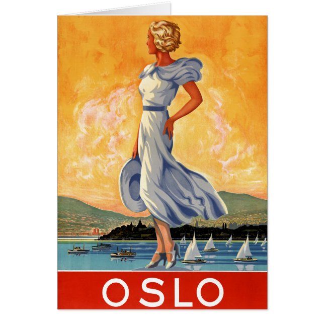Affiche de Vintage voyage d'Oslo Norvège (Devant)