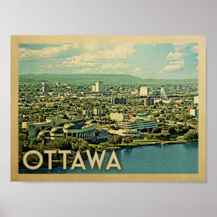 Affiche de Vintage voyage d'Ottawa