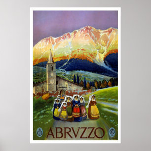 Affiche de Vintage voyage du "Abruzzo, Italie"