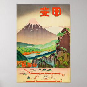 Affiche de Vintage voyage du Japon