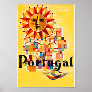 Affiche de Vintage voyage du Portugal reconstituée