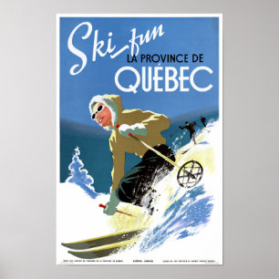 Affiche de Vintage voyage du Québec Canada