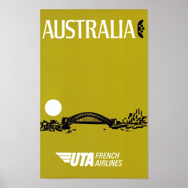 Affiche de Vintage voyage restaurée en Australie (Devant)