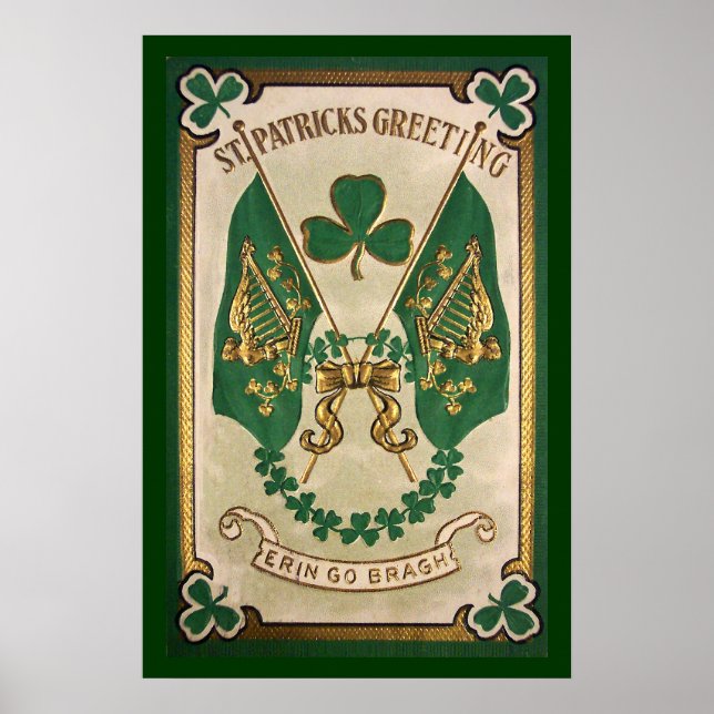 Affiche de voeux pour la Saint-Patrick (Devant)