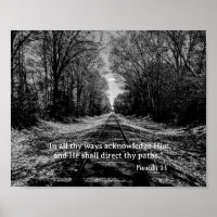 Affiche de voie ferrée sur les Proverbes Écriture