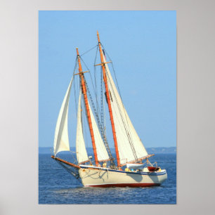 affiche de voilier de goélette