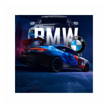 Affiche de voiture de course de rue illégale sport