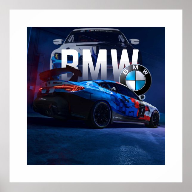 Affiche de voiture de course de rue illégale sport (Devant)