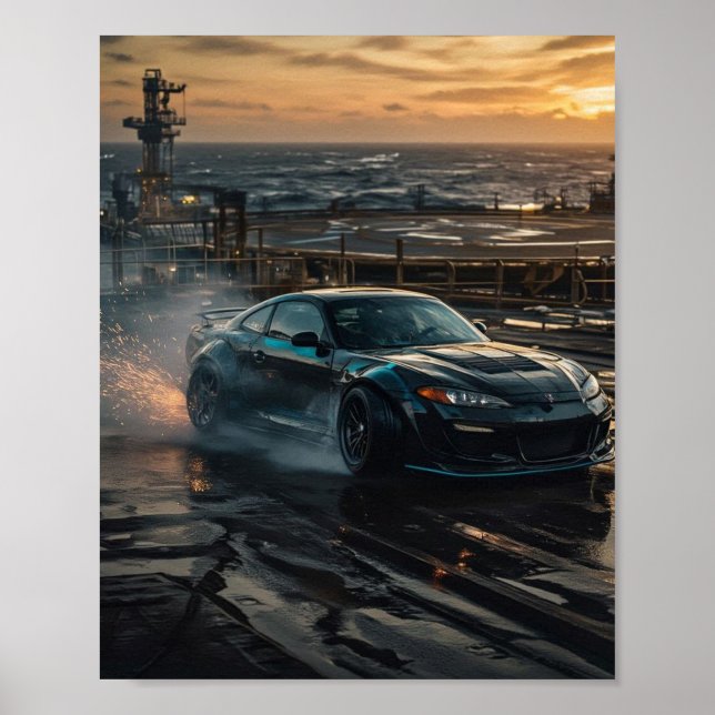 Affiche de voiture en dérive (Devant)